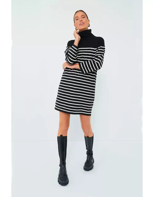 Striped Durand Turtleneck Dres