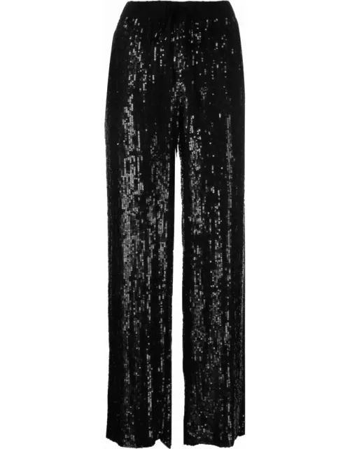 Sequin-embellished straight-leg trouser