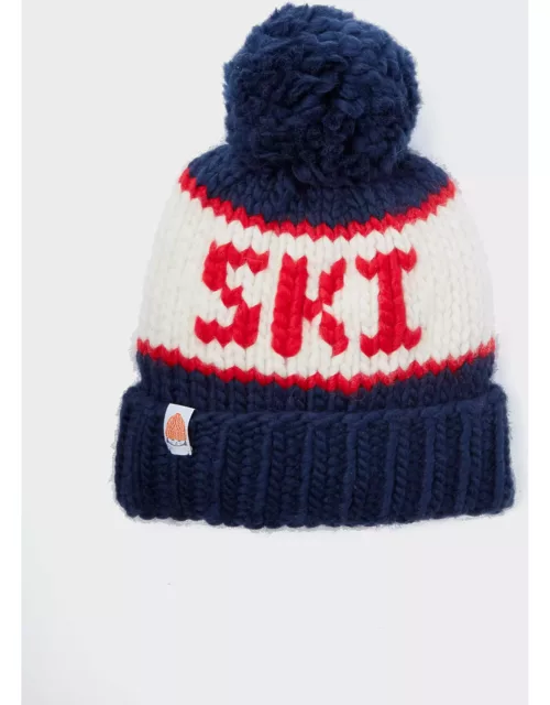 Exclusive Navy and Hot Red Ski Beanie