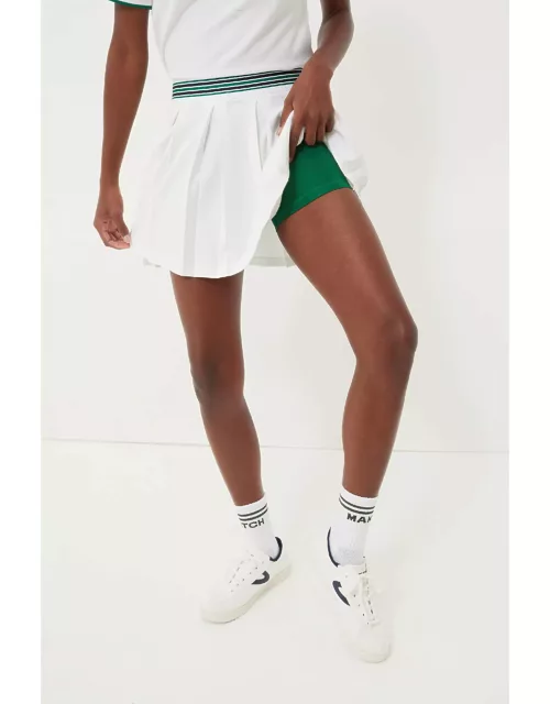 Blanc Performance Pique Pleated Tennis Skirt
