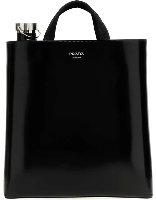 Prada Leather + Bottle Shopping Bag