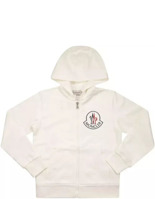 Moncler Logo-patch Long-sleeved Zipped Hoodie