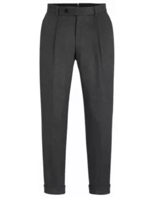 Relaxed-fit trousers in a cashmere blend- Grey Men's All Clothing