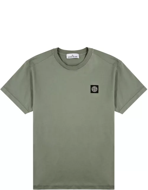 Stone Island Logo Cotton T-shirt - Sage