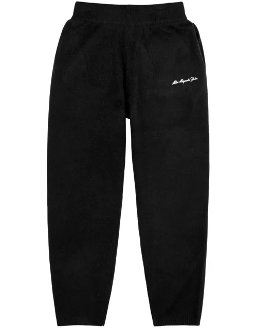 Mki Miyuki Zoku Logo-embroidered Knitted Sweatpants - Black