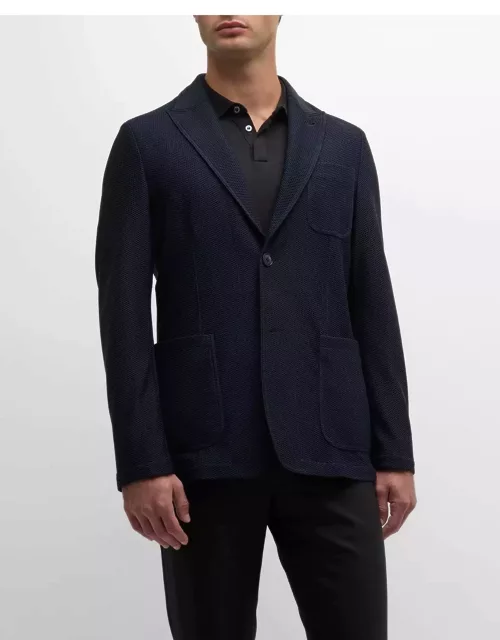 Men's Icon Waffle-Texture Single-Breasted Sport Coat