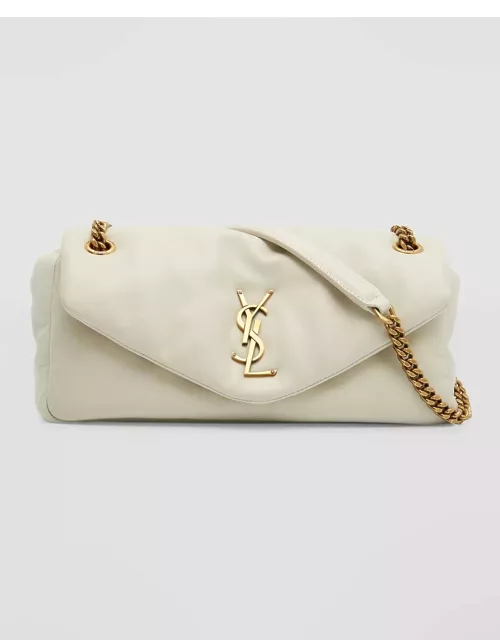 Calypso Small YSL Shoulder Bag in Smooth Padded Leather