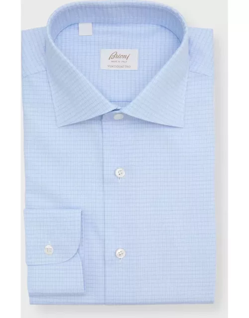 Men's Ventiquattro Cotton Check Dress Shirt