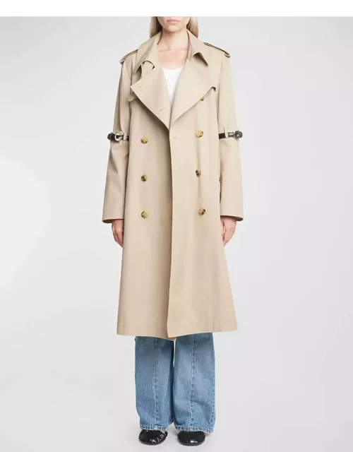 Hybrid Belted Long Trench Coat