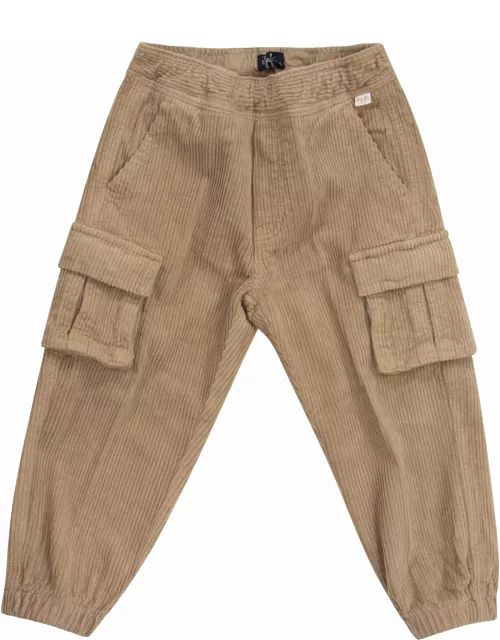 Il Gufo Wooden Velvet Cargo Trouser