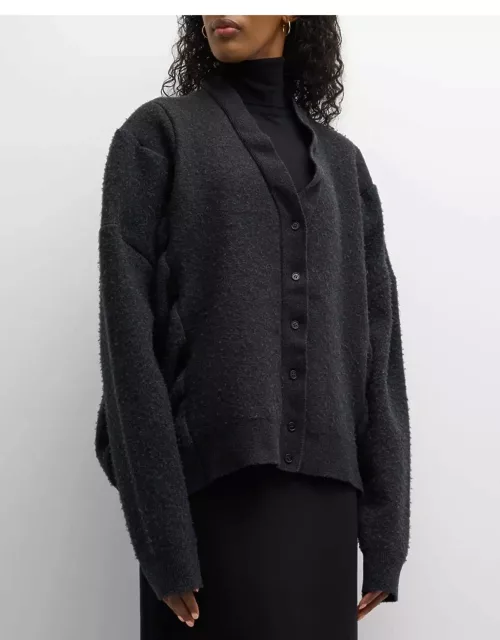 Elsy Drop-Shoulder Wool Cardigan