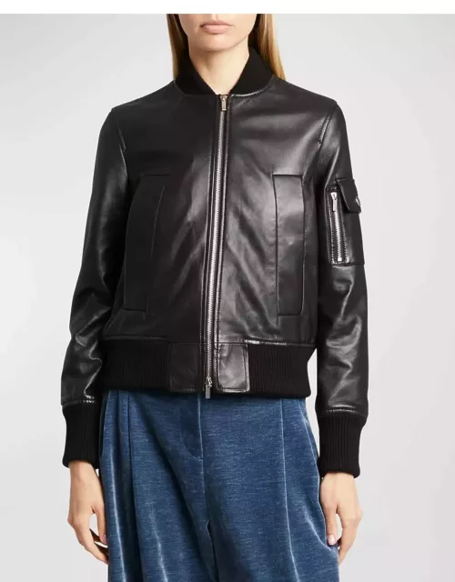 Mika Leather Bomber Jacket