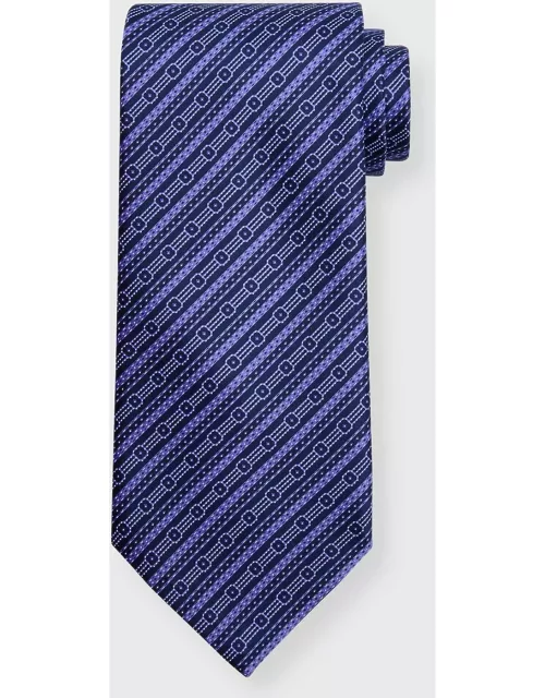Men's Stripe-Print Silk Tie