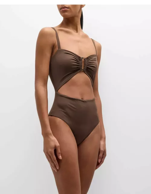 The Tortoise Ring Cutout One-Piece Swimsuit
