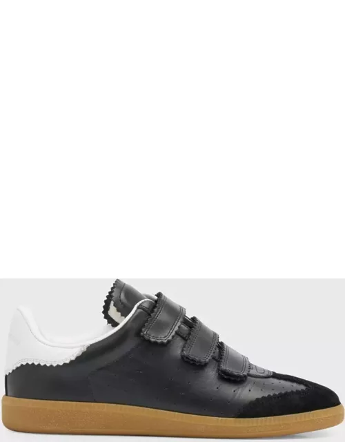 Beth Perforated Leather Grip-Strap Sneaker