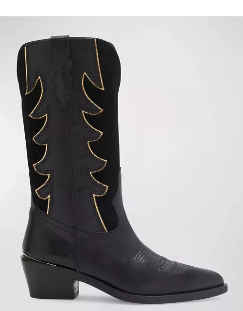 Rochelle Mixed Leather Western Boot
