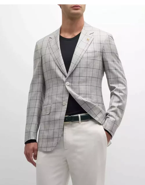 Men's Wool and Silk Two-Button Jacket