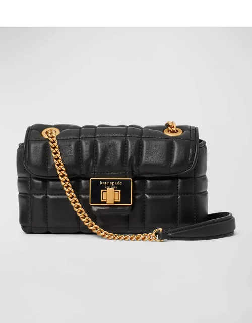 evelyn small quilted leather shoulder bag