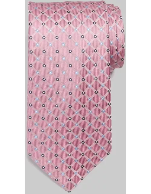 JoS. A. Bank Men's Traveler Collection Dots and Squares Tie - Long, Pink, LONG