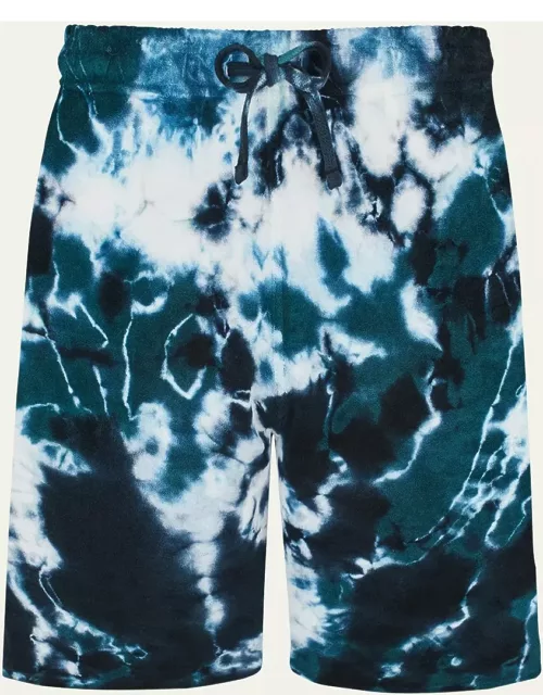 Men's Terrycloth Ocean Tie-Dye Bermuda Short