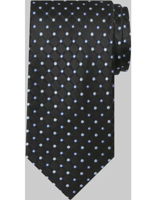 JoS. A. Bank Men's Traveler Collection Dots and Squares Tie, Black, One