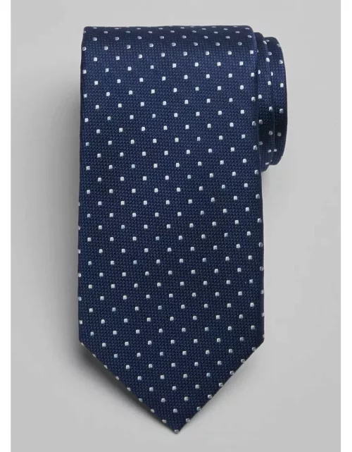 JoS. A. Bank Men's Traveler Collection Two-Color Dot Tie, Navy, One