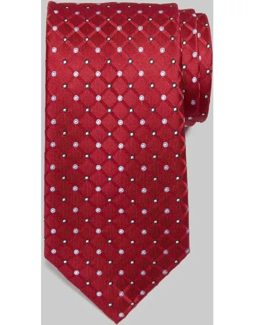 JoS. A. Bank Men's Traveler Collection Dots and Squares Tie - Long, Red, LONG
