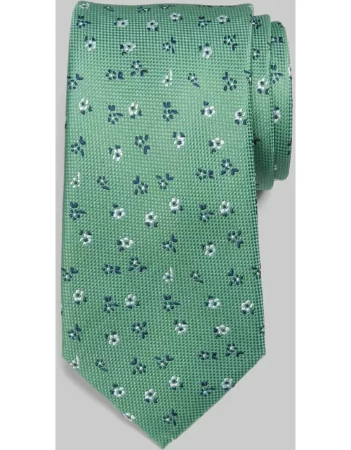 JoS. A. Bank Men's Traveler Collection Mini Floral Tie, Green, One