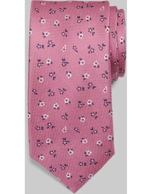 JoS. A. Bank Men's Traveler Collection Mini Floral Tie, Pink, One
