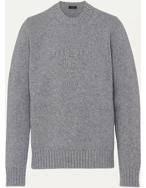 Men's Wool-Cashmere Logo Sweater