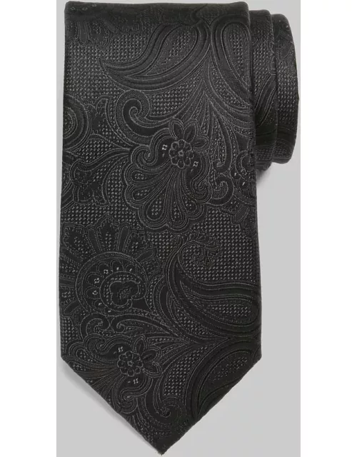 JoS. A. Bank Men's Reserve Collection Fancy Tonal Paisley Tie - Long, Black, LONG