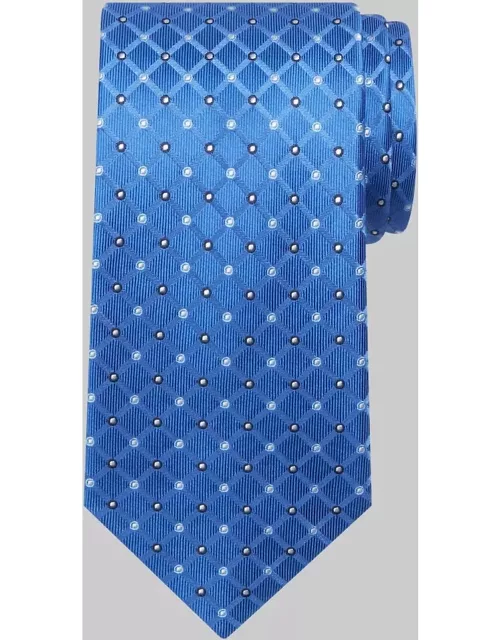 JoS. A. Bank Men's Traveler Collection Dots and Squares Tie, Blue, One