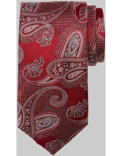 JoS. A. Bank Men's Reserve Collection Paisley Tie, Red, One