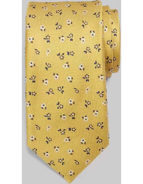 JoS. A. Bank Men's Traveler Collection Mini Floral Tie, Yellow, One