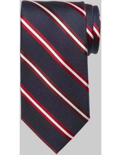 JoS. A. Bank Men's Traveler Collection Satin Stripe Oxford Tie, Navy, One