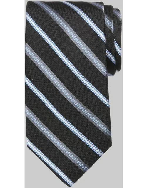 JoS. A. Bank Men's Reserve Collection Pebbled Stripe Tie, Black, One
