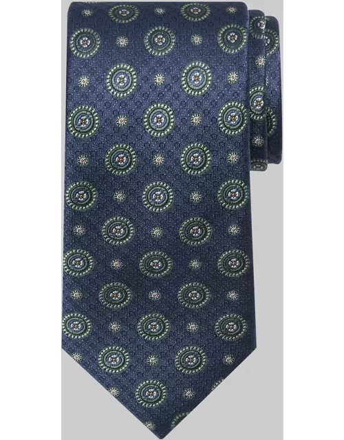 JoS. A. Bank Men's Reserve Collection Textured Medallion Tie, Navy, One