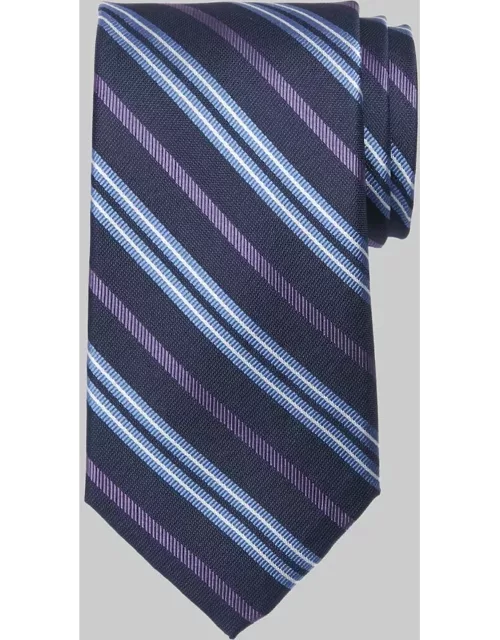 JoS. A. Bank Men's Traveler Collection Mixed Media Stripe Tie, Navy, One