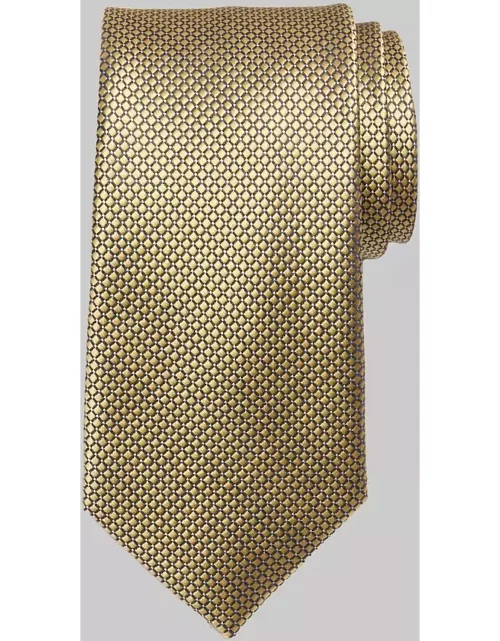 JoS. A. Bank Men's Traveler Collection Mini Dot Grid Tie, Yellow, One