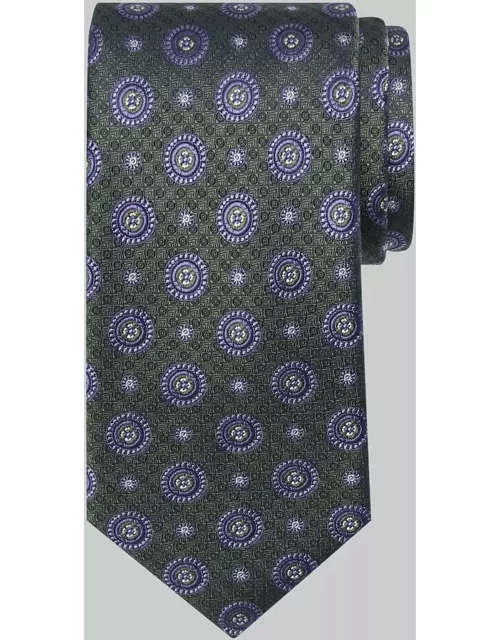 JoS. A. Bank Men's Reserve Collection Textured Medallion Tie, Green, One