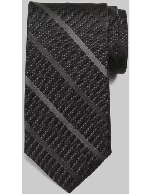 JoS. A. Bank Men's Reserve Collection Satin Stripe & Dot Tie, Black, One