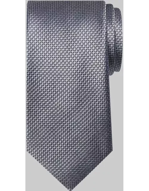 JoS. A. Bank Men's Traveler Collection Mini Dot Grid Tie, Grey, One