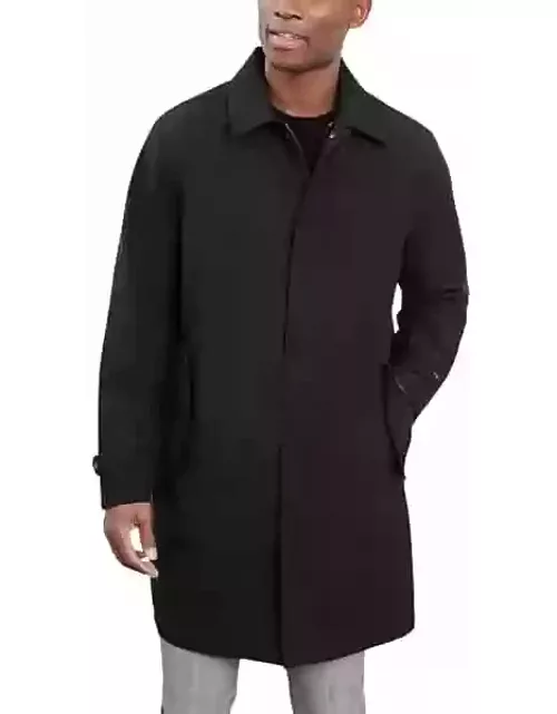 Michael Kors Men's Modern Fit Raincoat Black Solid