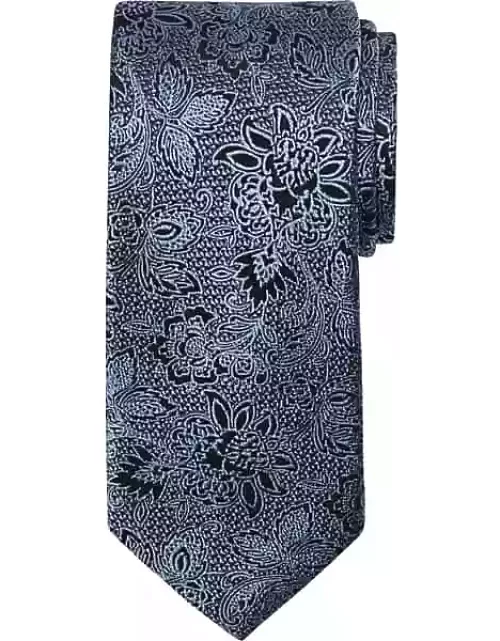 Pronto Uomo Men's Narrow Filetto Floral Tie Purple