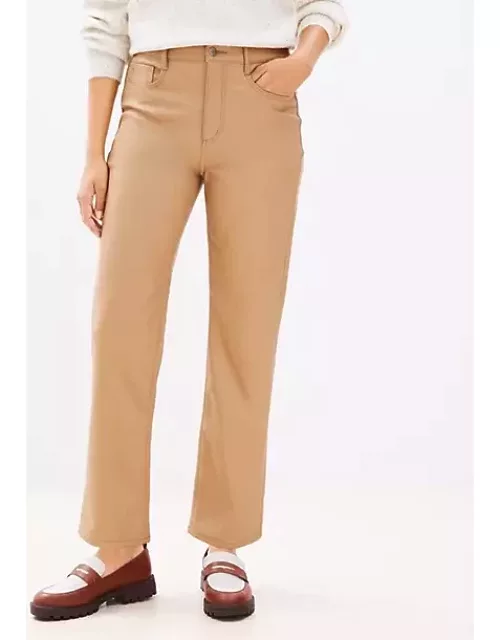 Loft Five Pocket Straight Pants in Faux Leather
