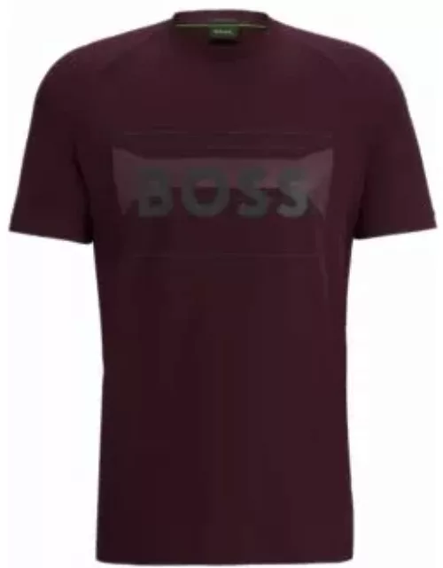 Cotton-blend regular-fit T-shirt with logo artwork- light pink Men's T-Shirt