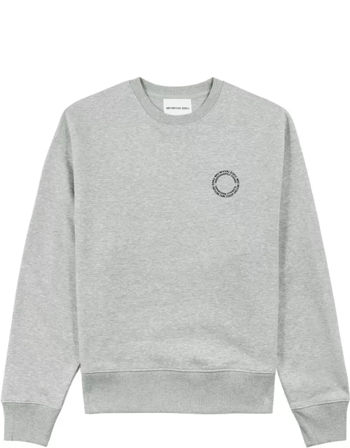 Mki Miyuki Zoku Circle Logo-print Cotton-blend Sweatshirt - Grey