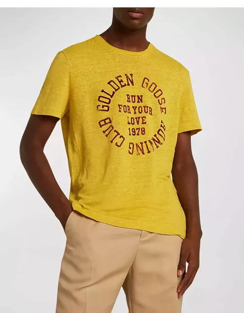 Men's Linen Graphic T-Shirt