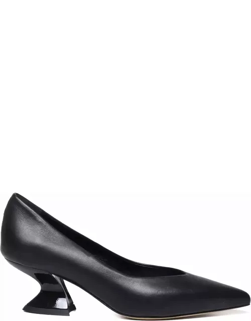Alchimia Leather Pumps With Wide Hee