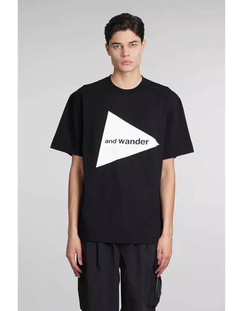 And Wander T-shirt In Black Cotton